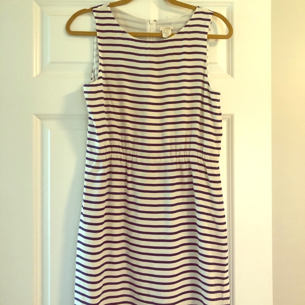 ⭐️⭐️Jcrew 100% silk striped sleeveless dress⭐️⭐️